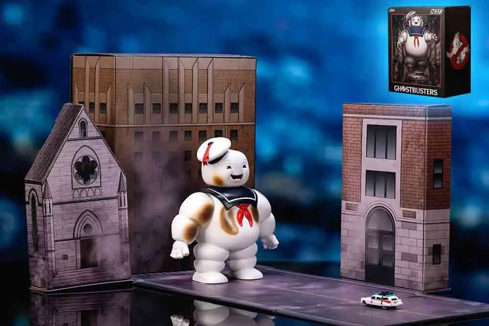 GHOSTBUSTERS - Ecto 1 Stay Puft Diorama Nano Scene - Figurine